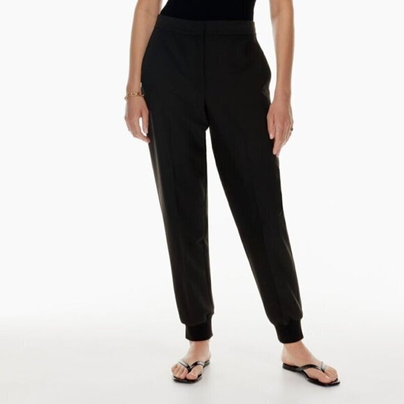 Babaton Allegory Mid-Rise Tailored Joggers Black Size 8 - Picture 1 of 14